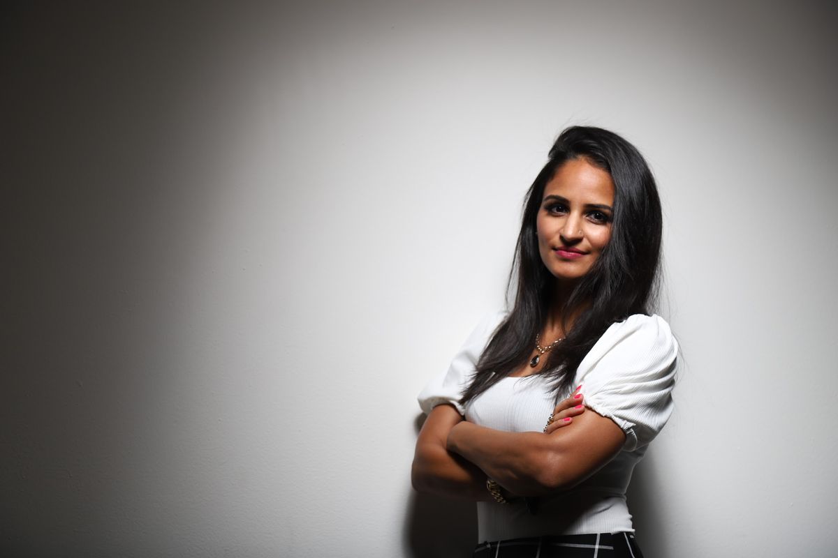 Taniya Refai portrait with dramatic lighting